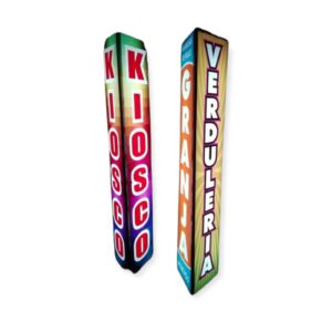 Cartel Comercial Luminoso Triangular - 90x22 cm
