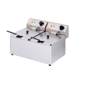 Freidora industrial eléctrica Moretti - Doble 16Lts (8+8)