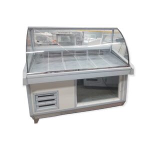 Heladera BATEA Vidrio CURVO 1,60 Mts. 1/2 Hp CON DEPOSITO