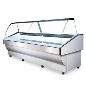 Heladera Batea Vidrio Curvo 2.40 Mts 1/2 HP
