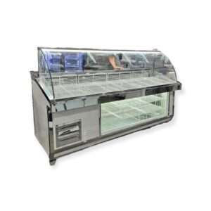 Heladera BATEA Vidrio CURVO 2,00 Mts. 1/2 Hp CON DEPOSITO 2 Puertas