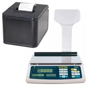 Combo Balanza Comercial Systel Croma 31 Kg + Impresor Eco 3