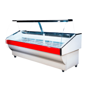 Heladera Batea Vidrio Curvo MAURI 1.55  Mts. 1/3 HP