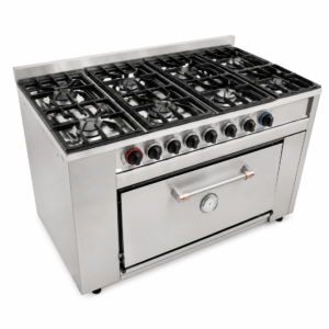 Cocina Industrial Tecno Calor 8 Hornallas C/ Horno Pizzero