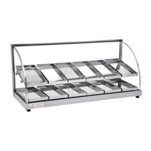 Mantenedor De Comida Caliente Curvo Eléctrico 93cm - 12 bjas
