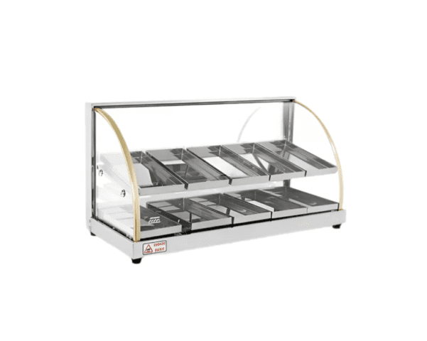 Mantenedor De Comida Caliente Curvo Eléctrico 78 Cm - 10 bdj