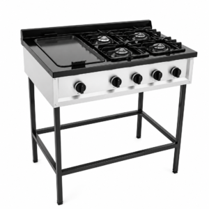 Anafe Industrial 4 Hornallas + Plancha Base Multigas Depaolo